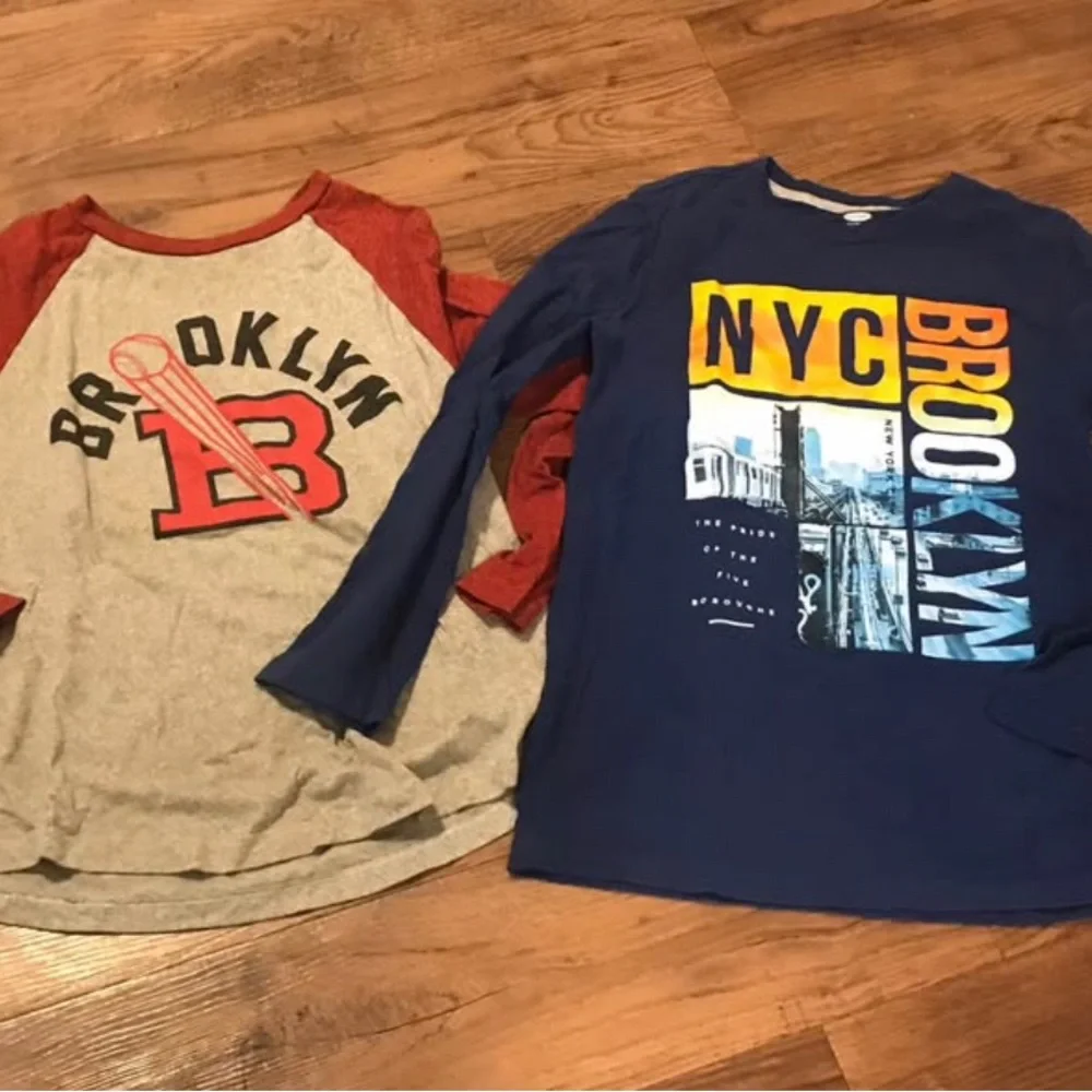 Old Navy T Shirts Brooklyn size10 Graphic  Long Sleeve Tee